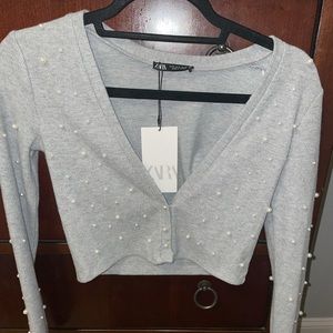 Zara Cropped Button-Up